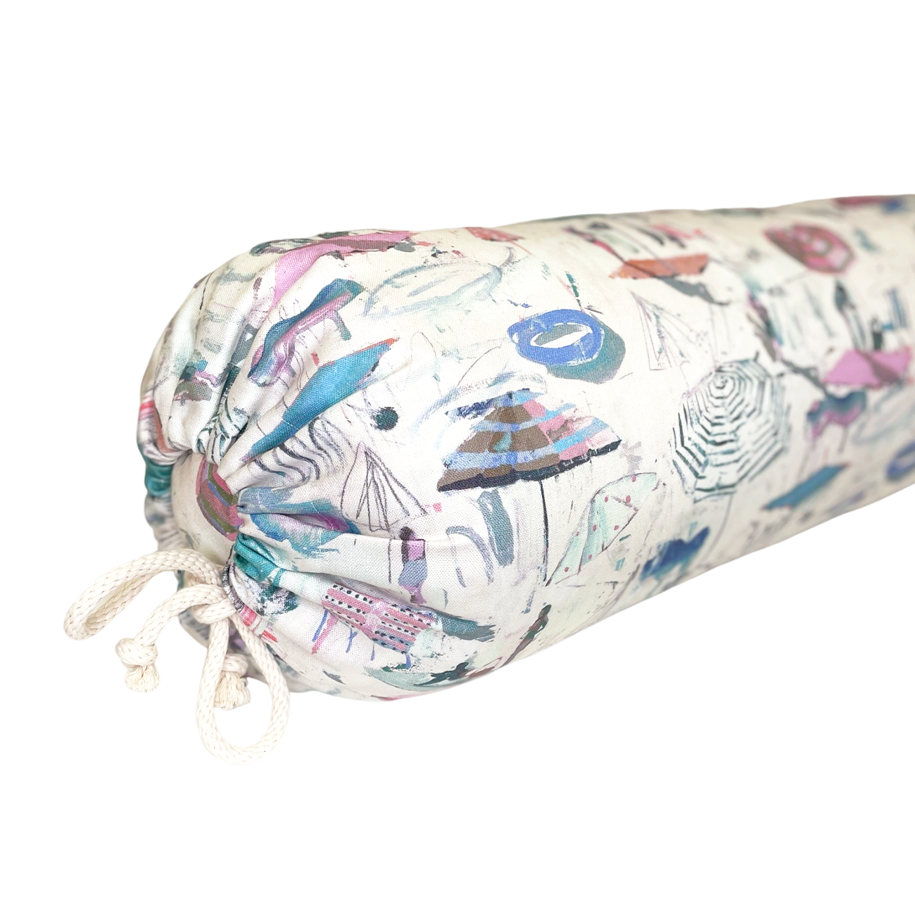 Bolster in Dragon Fruit Beach – Erika M. Powell Textiles