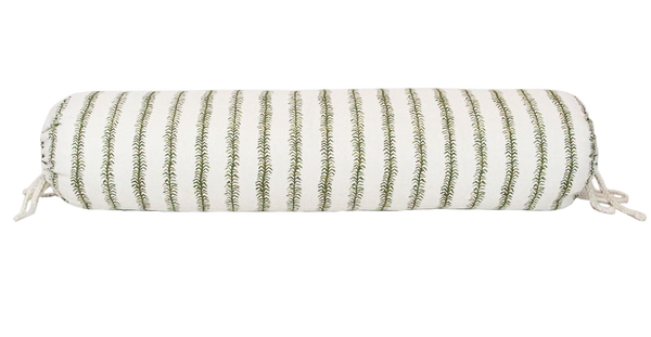 Erika M. Powell Textiles Viney Stripe in Green Pillow Cover 